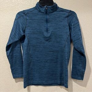 Kuhl Alloy Boy  Medium (10-12) Blue 1/4 Zip Pullover Shirt Lightweight Mid Layer